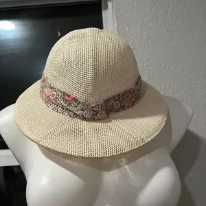 Vintage Village Hat Shop Safari Hat Womens Floral Band Retro Vintage Village Hat Shop Safari Hat Womens Floral Band Retro  main image 3